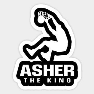 Asher Custom Player Basketball Your Name The King Sticker